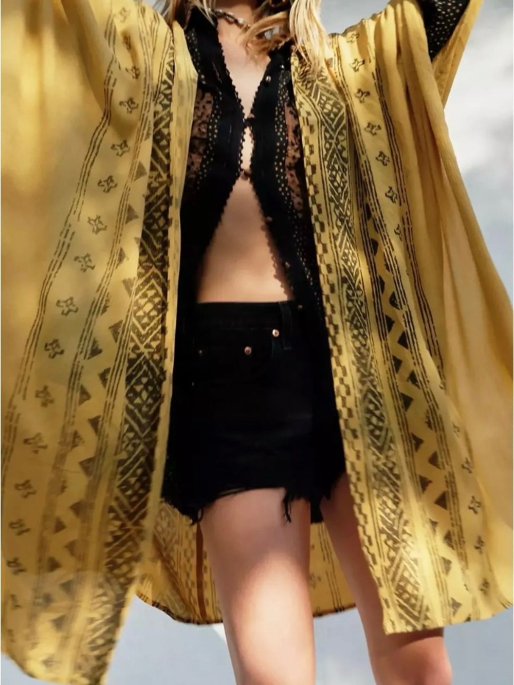 NWT FREE PEOPLE KIMONO one size